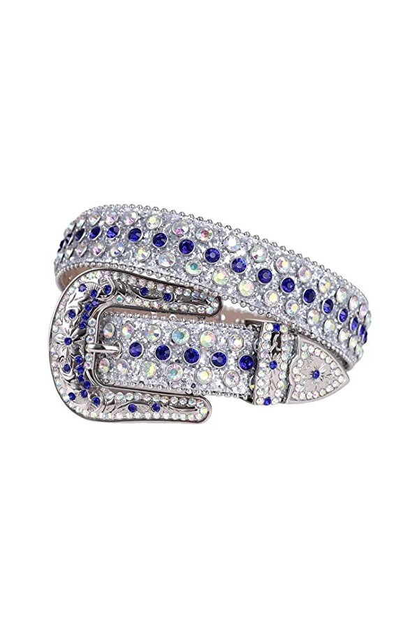 Mkjuuior Ceintures en Diamant Ceintures en Diamant Cloutées pour Femmes Cowboy Girls pour Jeans Hommes