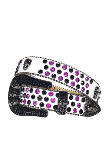 Mkjuuior Ceintures en Diamant Ceintures en Diamant Cloutées pour Femmes Cowboy Girls pour Jeans Hommes