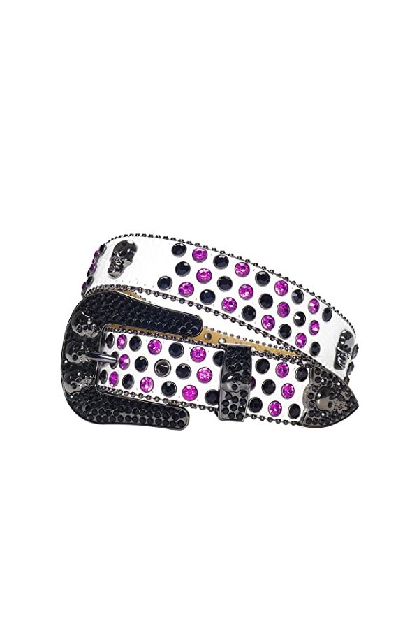 Mkjuuior Ceintures en Diamant Ceintures en Diamant Cloutées pour Femmes Cowboy Girls pour Jeans Hommes