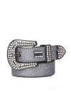 Mkjuuior Diamant Ceinture Femmes Western Cowboy Bling Ceinture avec Diamant Boucle Ardillon Hommes Ceinture pour Jeans