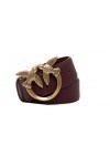 Pinko Love Berry H4 Belt Veau Set Ceinture, Ww5q_Cassis Intenso-Antique Gold, M Femme