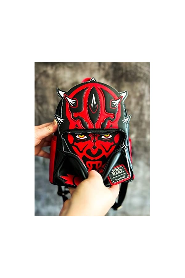 Loungefly Star Wars Darth Maul Sith Sac à bandoulière double sangle pour femme, noir, Medium
