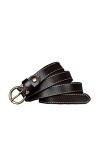 EKLART Ceinture en cuir véritable for femmes de 2,4 cm de largeur Size : 44in/110cm, Color : Coffee 