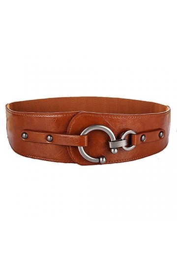 XY-man’s belt Confortable Mode Taille élastiquée Large Vintage pour Femmes avec Ceinture à Boucle entrelacée Ajustable Coule