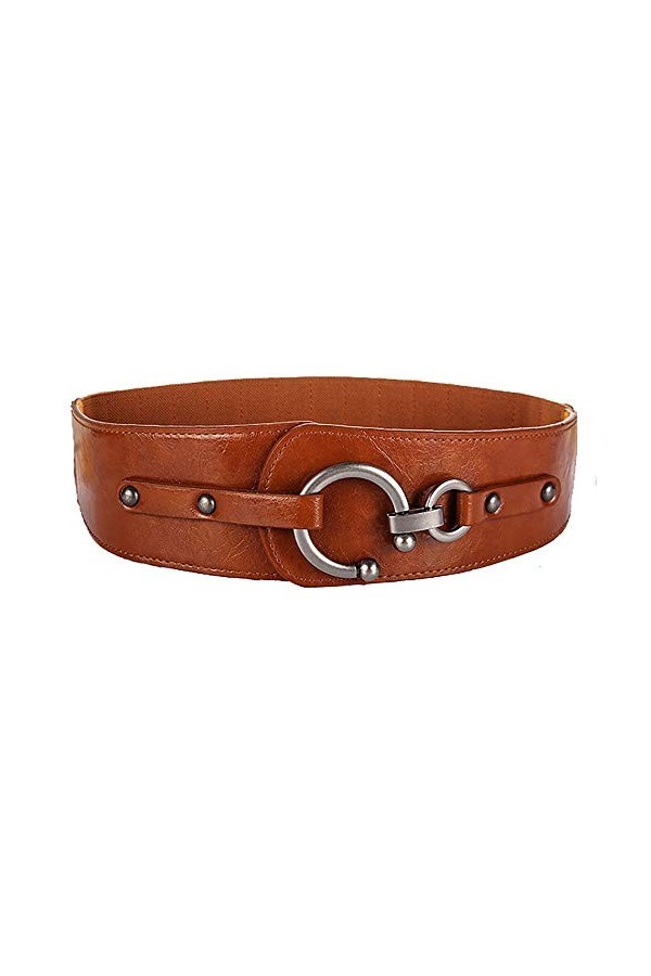 XY-man’s belt Confortable Mode Taille élastiquée Large Vintage pour Femmes avec Ceinture à Boucle entrelacée Ajustable Coule
