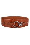 XY-man’s belt Confortable Mode Taille élastiquée Large Vintage pour Femmes avec Ceinture à Boucle entrelacée Ajustable Coule
