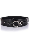 XY-man’s belt Confortable Mode Taille élastiquée Large Vintage pour Femmes avec Ceinture à Boucle entrelacée Ajustable Coule