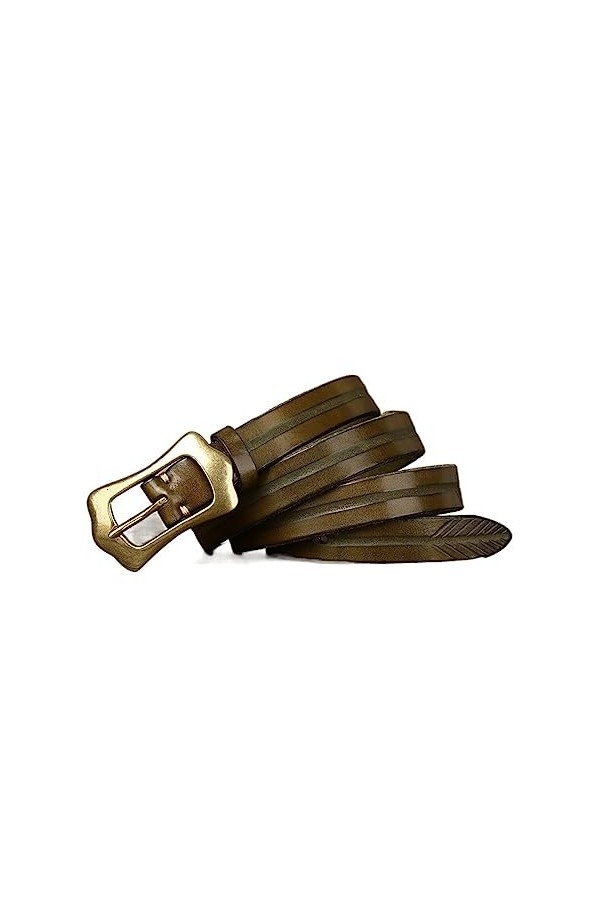 EKLART Femmes ceinture en cuir véritable sangle décontracté tout-match dames ceintures réglables for les femmes Size : 36in/