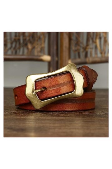 EKLART Femmes ceinture en cuir véritable sangle décontracté tout-match dames ceintures réglables for les femmes Size : 36in/