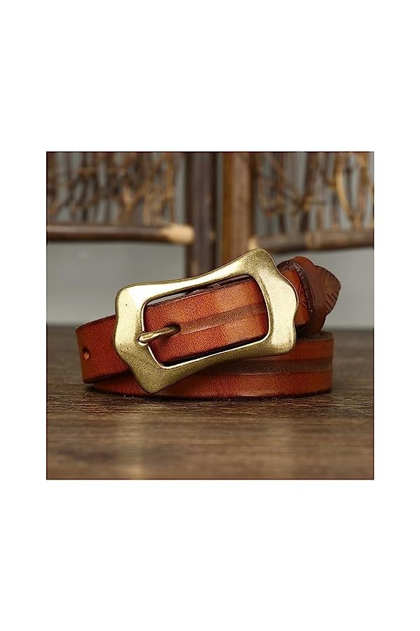 EKLART Femmes ceinture en cuir véritable sangle décontracté tout-match dames ceintures réglables for les femmes Size : 36in/