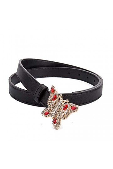 XY-man’s belt Confortable Ceinture en Cuir pour Femmes Smooth Buckle Dress Decoration Ceinture Ajustable Couleur : Blanc, Ta