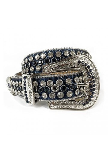 KUOKUO Qqiao Nouvelle ceinture de luxe à strass pour femmes hommes ceintures cloutées diamant occidental Cinto De Strass Cowg