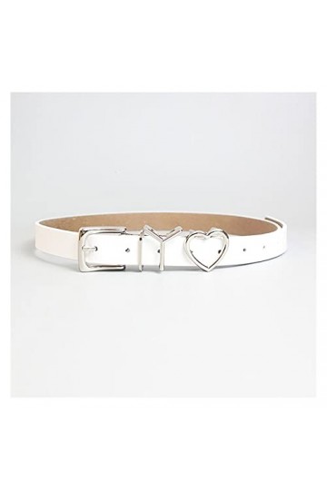 `Star Empty Ceinture Femme Mesdames Love Pêche Coeur de décoration Courroie Trend Niche Ceinture Ceinture Color : White 