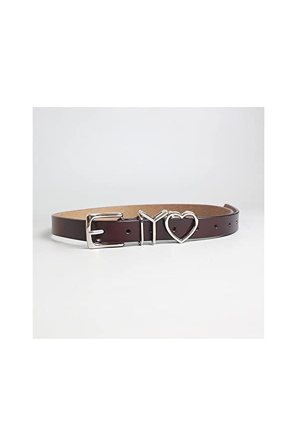 `Star Empty Ceinture Femme Mesdames Love Pêche Coeur de décoration Courroie Trend Niche Ceinture Ceinture Color : White 