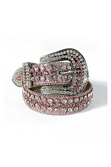 Qqiao Store Strass Western Ceinture Cowgirl Cowbirl Bling Bling Bling Belonde Courroie Sangle de Prestige Courroies mâles CIN