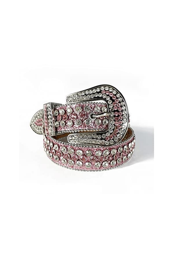 Qqiao Store Strass Western Ceinture Cowgirl Cowbirl Bling Bling Bling Belonde Courroie Sangle de Prestige Courroies mâles CIN