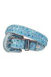 XIAODUO Ylingling Ceinture de luxe avec strass pour femme et homme Longueur de la ceinture : 117 cm Couleur : vert fluo