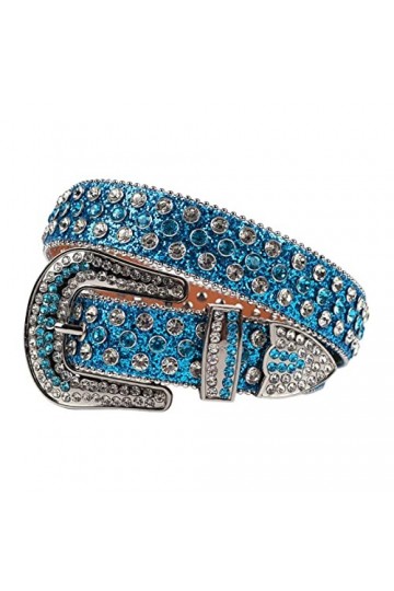 Qqiao Store Strass Western Ceinture Cowgirl Cowbirl Bling Bling Bling Belonde Courroie Sangle de Prestige Courroies mâles CIN