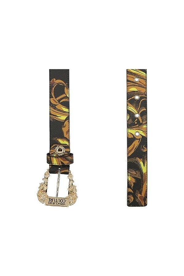Versace Ceinture Jeans Couture H25 imprimée 72VA6F01 ZS266 G89 black baroque 95 , multicolore, 95 cm