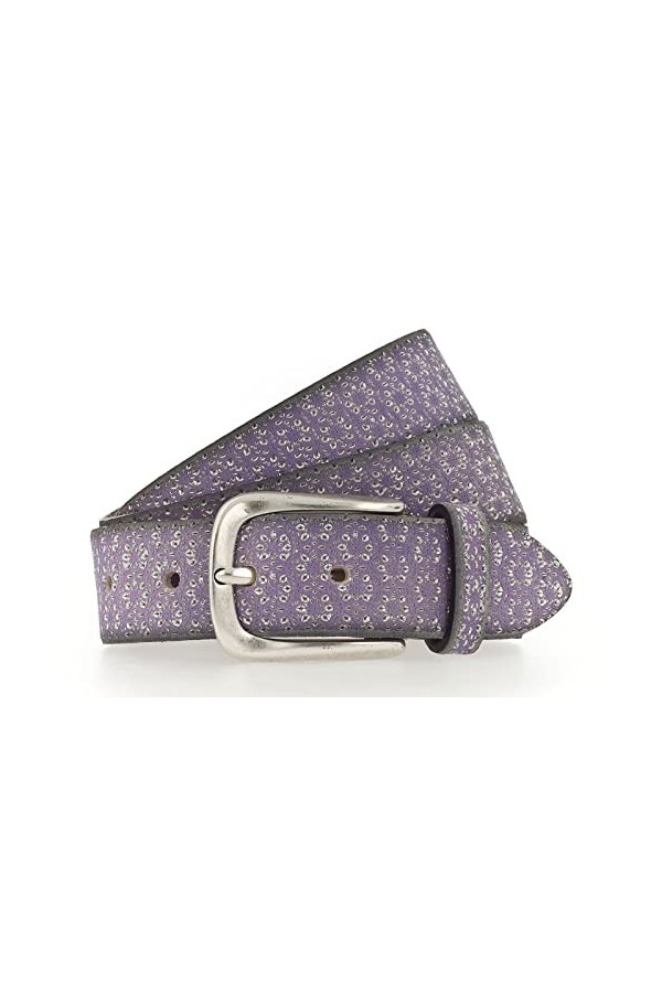 B.Belt Tessa Gold W85 Ceinture en cuir violet/argenté métallisé, Violet/argenté métallisé, taille unique