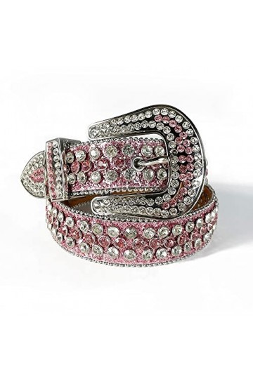 VIYASI Ceinture Femme, Cowgirl Bling Bling strassons Ceinture Ceinture cloutée for Femmes Hommes Cow-Boy Ceinture cloutée Be