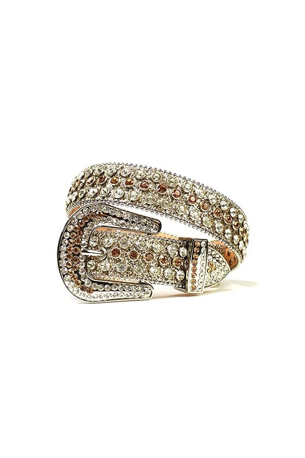 VIYASI Ceinture Femme, Cowgirl Bling Bling strassons Ceinture Ceinture cloutée for Femmes Hommes Cow-Boy Ceinture cloutée Be