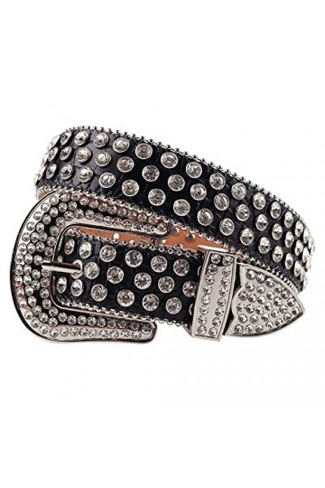VIYASI Ceinture Femme, Cowgirl Bling Bling strassons Ceinture Ceinture cloutée for Femmes Hommes Cow-Boy Ceinture cloutée Be