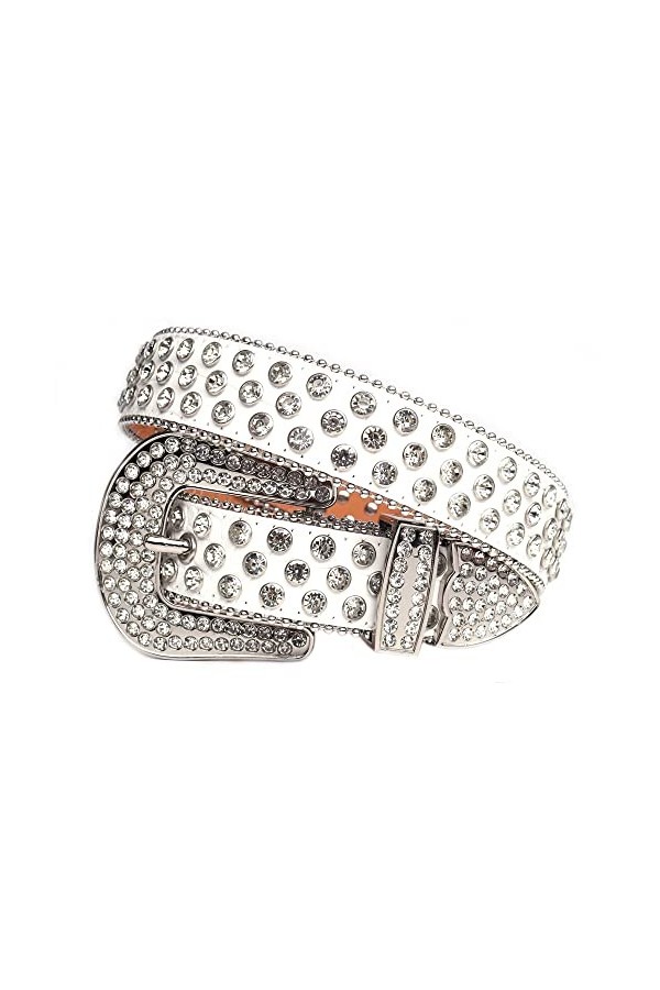 VIYASI Ceinture Femme, Cowgirl Bling Bling strassons Ceinture Ceinture cloutée for Femmes Hommes Cow-Boy Ceinture cloutée Be