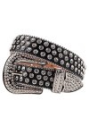 DDSP Bracelet Hommes Femmes Strass Ceinture Western Cowgirl Cowboy Bling Bling Crystal Boucle Boucle Diamant Courroies Belt 