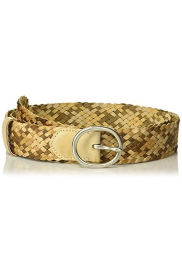 Lucky Brand Ceinture en cuir tressé avec boucle centrale pour femme - Taille L/XL - Multicolore, multicolore, Large/X-Large