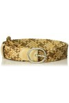 Lucky Brand Ceinture en cuir tressé avec boucle centrale pour femme - Taille L/XL - Multicolore, multicolore, Large/X-Large