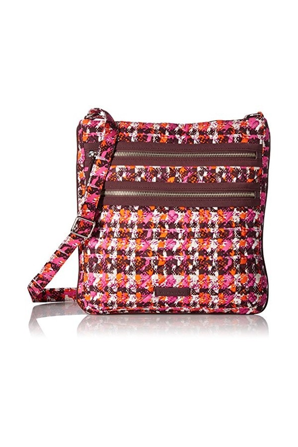 Vera Bradley Sac à Main Hipster à Triple Fermeture éclair bandoulière Femme, Java Navy Camo-Coton recyclé, Taille Unique