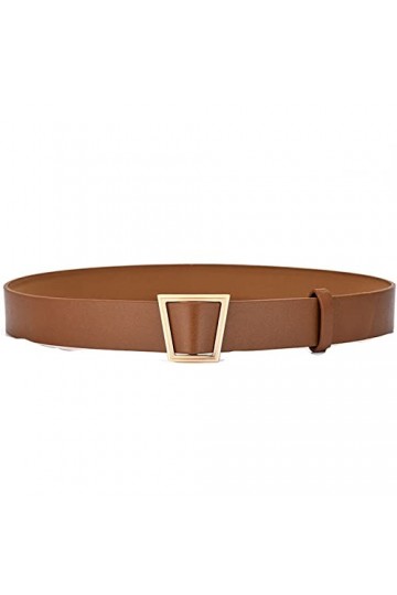 KOOKYY Ceinture pour homme en cuir sangle de taille ceinture femme boucle en métal doré ceintures femmes ceintures pour jeans