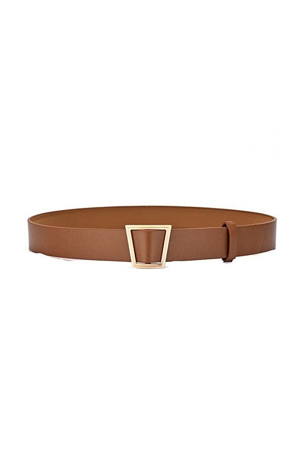 KOOKYY Ceinture pour homme en cuir sangle de taille ceinture femme boucle en métal doré ceintures femmes ceintures pour jeans