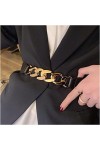 Ceinture Mode Femmes Ceinture Élastique Doré Accessoires Chaîne Ceintures Larges Marque De Luxe Robe Assortie Veste Taille Ju