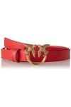 Pinko Love Berry Simply Belt H2 VIT. Ceinture, R43q_Rosso-Or Antique, M Femme