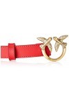 Pinko Love Berry H2 Belt Vitello Set Ceinture, R41q_Rouge Grenat-Antique Gold, S Femme