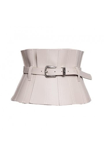 KEMNET Femmes slim Cummerbunds femme Robe manteau Corsets Ceinture Ceintures décoration ceinture large Color : Beige, Size :