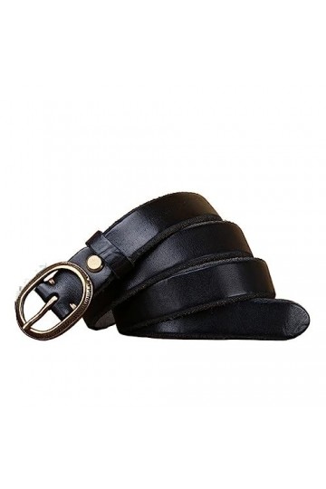 EKLART Ceinture en cuir véritable peau de vache for femmes sangle décontracté boucle en cuivre femme sangle qualité Jeans cei