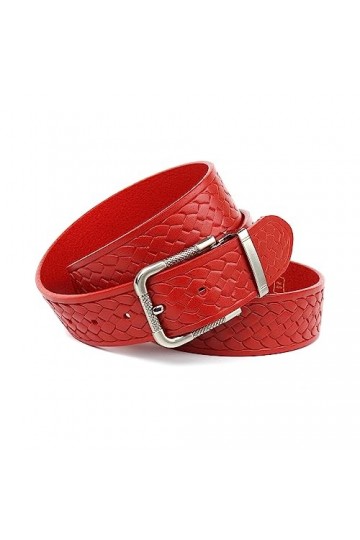 Anthoni Crown Ceinture pour Femme, Rouge, 100 Mixte