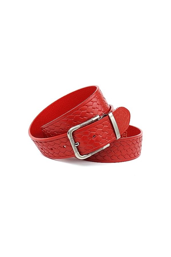 Anthoni Crown Ceinture pour Femme, Rouge, 100 Mixte