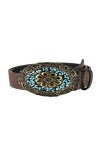 ZYXLB Ceinture Femme Vintage Pierre Diamant Sculpté en Relief Mode Ceinture Décorative De Style Polyvalent