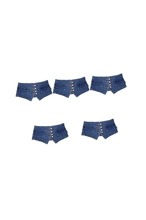 TENDYCOCO 4 Pièces Ceinture Pantalon Chemise Boutons Denim Ceinture Denim Taille Ceinture Robe Corset Ceintures Denim Taille 