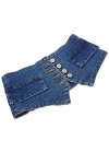 TENDYCOCO 4 Pièces Ceinture Pantalon Chemise Boutons Denim Ceinture Denim Taille Ceinture Robe Corset Ceintures Denim Taille 