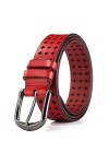 NOOFIE SJ-Mans Belt Ceintures en Cuir Creux Confortables pour Femmes, Ceintures en Cuir Souple pour Femmes avec Boucle Ardil