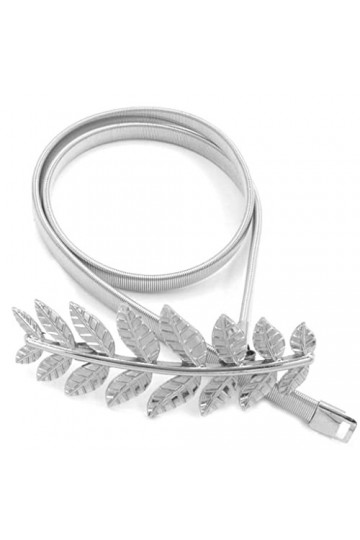 LHLLHL Ceinture De Chaîne Extensible Feuille Ceinture De Pantalon Réglable Ceinture Mince pour Les Femmes Robe Ceinture De Ch