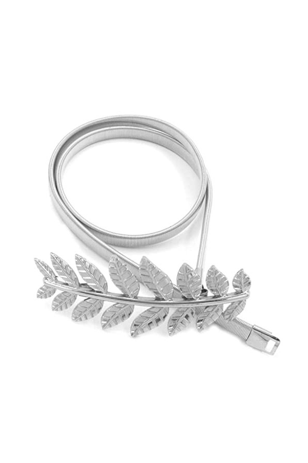 LHLLHL Ceinture De Chaîne Extensible Feuille Ceinture De Pantalon Réglable Ceinture Mince pour Les Femmes Robe Ceinture De Ch