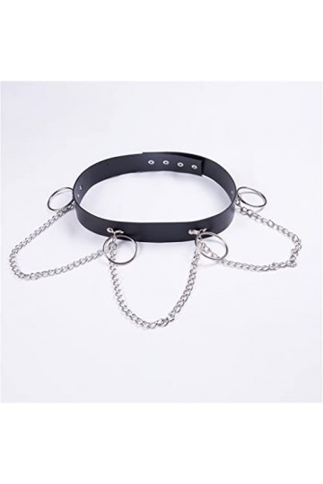 LHLLHL Femmes Ceintures Chaîne Bouton Caché Cosplay Punk Style Hip Hop Femme Ceinture Party Club Casual