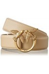 Pinko Love Berry Simply Belt H4 VIT. Ceinture, D18q_Sand-Antique Gold, XS Femme