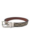 Michael Kors Womens 30mm Brown To Black Reversible MK Logo Monogram Synthetic Leather Belt Light Brown/Brown, Medium 